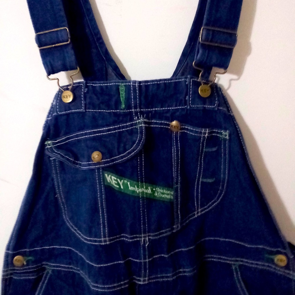 Key Imperial Men’s Overalls Blue Denim  Size 40Wx32L